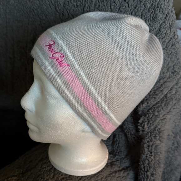 Fox girl Fox Racing Beanie Women's Gray, White & Pink - Picture 2 of 5